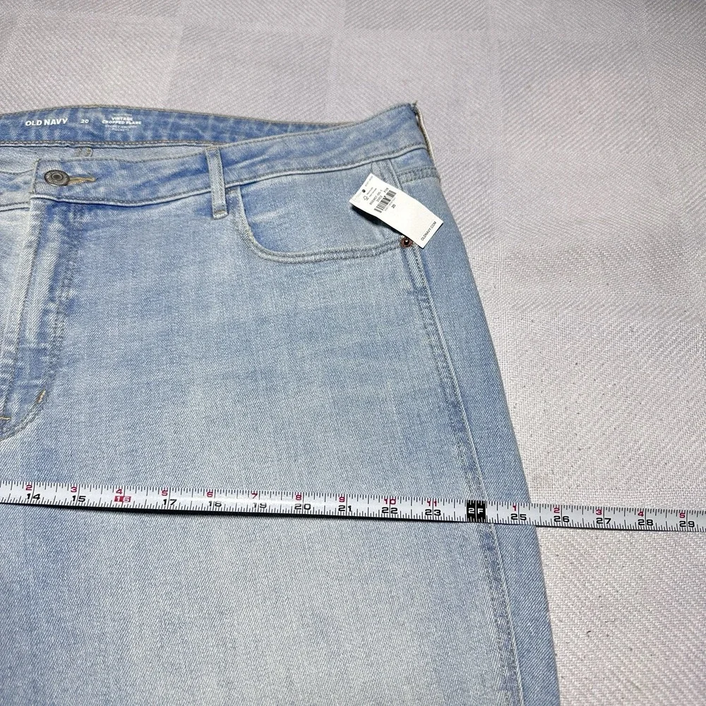 NEW Old Navy High Rise Vintage Cropped Flare Jeans Womens Size 20 Light Wash NWT